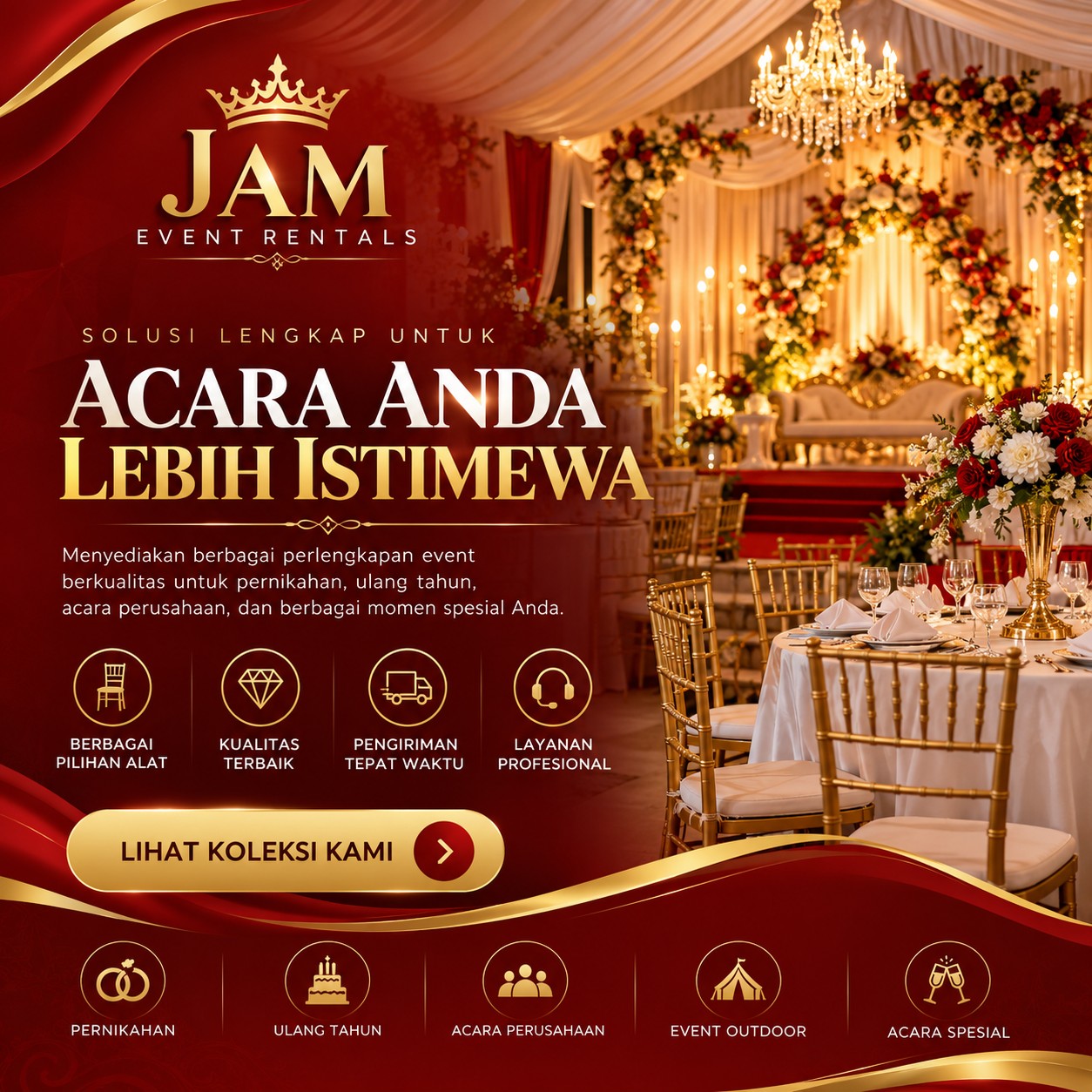 JAM Event Rentals - Penyewaan Perlengkapan Event